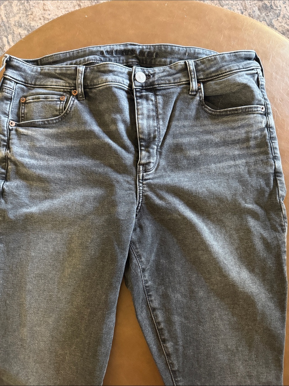 American Eagle Outfitters Women’s Slim Straight Charcoal Gray Jeans